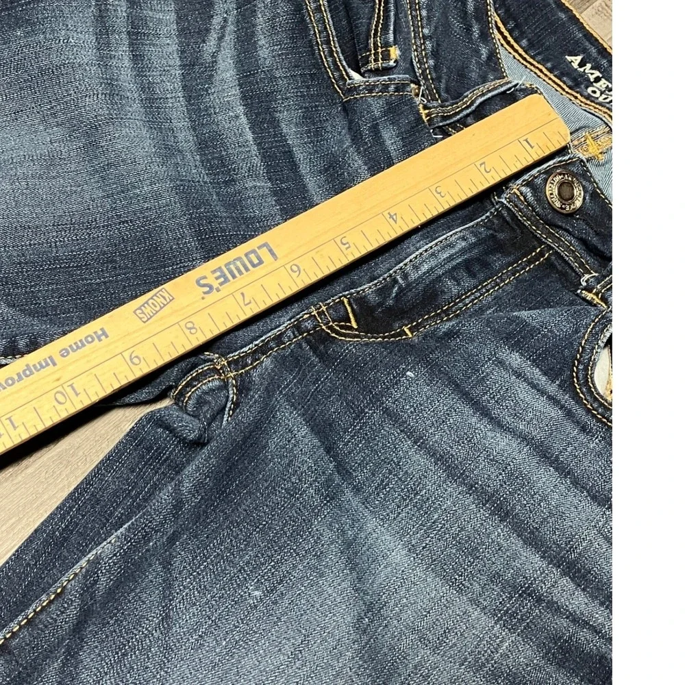 American Eagle Outfitters Kick Boot Jeans Womens Size 6 Dark Wash Denim - Picture 5 of 7